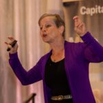 Janine Latus at speaking engagement